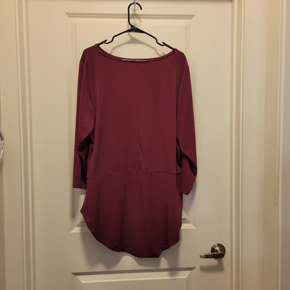Bugundy Wine Plus Lane Bryant Bodysuit - image 3